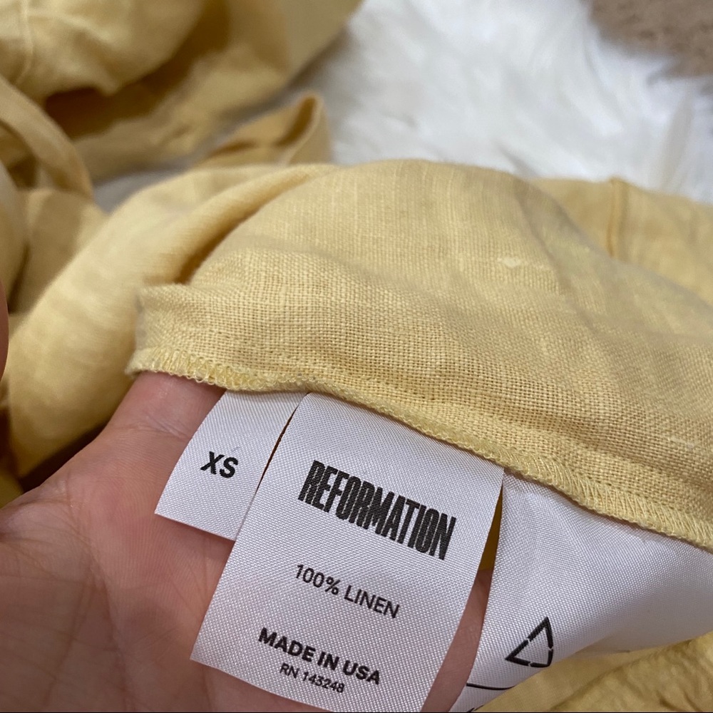 Reformation Yellow Ruffle Mini Dress - Picture 10 of 11